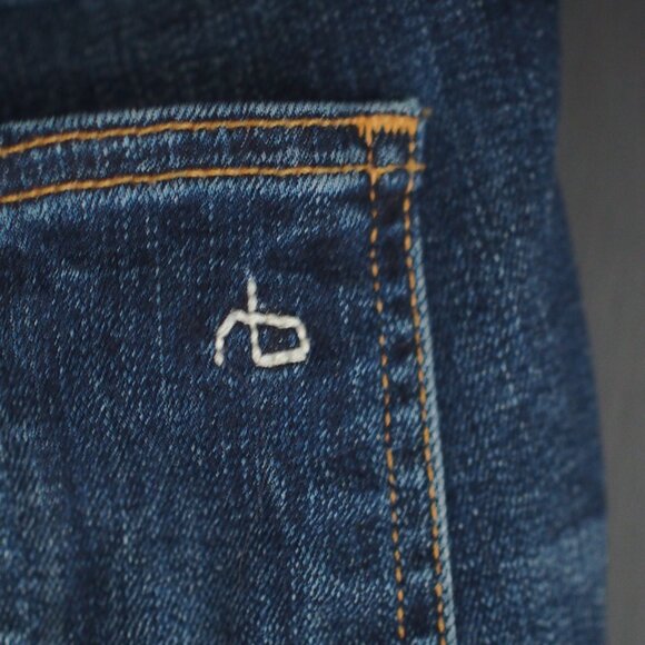 Rag & Bone | Dark Wash Distressed Skinny Jeans - Picture 5 of 11